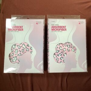 Beauty 360 Hair Towel Bundle of 2 Absorbent Microfiber NEW